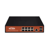 Switch Administrable de 8 puertos Gigabit Ethernet con PoE 802.3 af/at y 24V Pasivo + 2 SFP Gigabit, 150 W