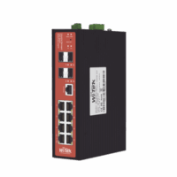 Switch Industrial 8 puertos / Administrable PoE / Puerto 1-2 PoE 24V/48V /  Puertos 3-8 puertos 802.3 af/at/bt / Presupuesto m?x 240 W
