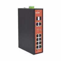 Switch Industrial PoE++ y pasivo de 24V / No administrable / Con 8 puertos Gigabit + 2 SFP combo / Presupuesto 300W