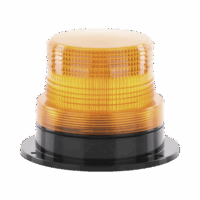 Burbuja Brillante de Larga Vida ?til, con 8 LEDs Color Ambar, Domo Ambar, 110 Vca