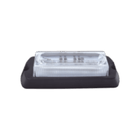Luz Auxiliar Ultra Brillante X13 de 4 LEDs, color Rojo, con mica transparente.