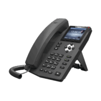 Tel?fono IP empresarial para 2 lineas SIP con pantalla LCD de 2.8 pulgadas a color, puertos Gigabit y conferencia de 3 v?as, PoE