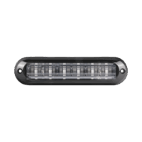 Luz Auxiliar Ultra Brillante IP67 de 6 LEDs, Color Claro, con mica transparente y bisel negro