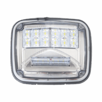 Luz de advertencia de 8 X 6", Color Claro, Con Luz de Trabajo Clara, Ideal para Ambulancias