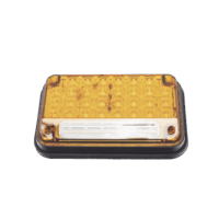 Luz de Advertencia de 7X4", Color Ambar, Con Luz de Trabajo, Ideal para Ambulancias