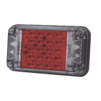 Luz de Advertencia de 7X4", Color Rojo, Con Luces de Trabajo, Ideal para Ambulancias