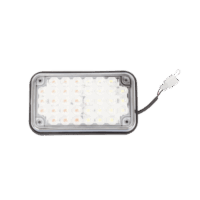 Luz de Advertencia de 6X4", Bicolor Rojo/Claro, Ideal para Ambulancias