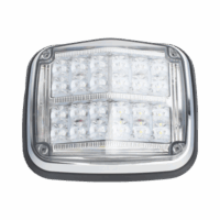 Luz de advertencia de 8 X 6", Color Rojo / Claro, SAE,  IP67, Ideal para Ambulancias