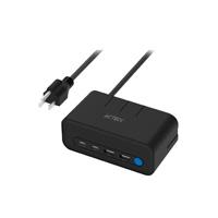 CARGADOR ACTECK ENERGON MATE CE676 / EXTENSI?N DE ESCRITORIO / 2 X USB / 2 X TIPO C / 3 X CONTACTOS / SUPRESOR DE PICOS / INDICADOR LED / RESISTENTE AL FUEGO / 1.85 M / AC-936514