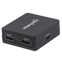 VIDEO SPLITTER,MANHATTAN,207652, HDMI 1080P, 1 IN:2 OUT, ALIMENTADO POR USB