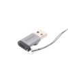 Adaptador_ugreen Adaptador USB 3.0 Macho a USB-C 3.1 Tipo C Hembra |Carga y Sincronización de Datos | Admite Corriente de 3A | Transferencia de hasta 5 Gbps | Amplia Compatibilidad | Chip VL160 | Caja de Aluminio | Color Gris