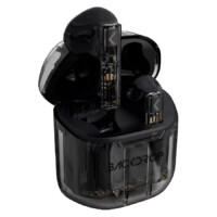 AUDIFONOS INALAMBRICOS TWS BACKDROP TRANSPARENTES/10M / TACTIL COLOR NEGRO