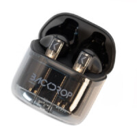 AUDIFONOS INALAMBRICOS TWS BACKDROP TRANSPARENTES/10M / TACTIL COLOR NEGRO