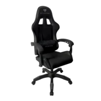SILLA GAMER BALAM RUSH POWER RUSH V2 BLACK EDITION / TELA Y PIEL SINTETICA / RECLINABLE / MAX 120 KG / NEGRO / BR-934534