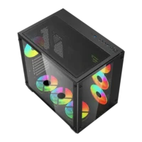 GABINETE GAMER BALAM RUSH TANK PRO GM930 / ATX - MINI TORRE / MICRO ATX - MINI ITX / PANEL CRISTAL TEMPLADO REMOVIBLE / VENTILADOR RGB / MALLA METALICA / 2 X SSD - 2 X HDD / NEGRO / BR-935944