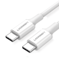 Cable USB-C a USB-C | 1 Metro | Carga Rápida de hasta 60W | Transferencia de datos de 480 Mbps | PD3.0 | QC 4.0/3.0/2.0 | FPC | AFC | Duradero y Flexible| Caja ABS | Cubierta de TPE | Color Blanco | 2 a?os de Garant?a.