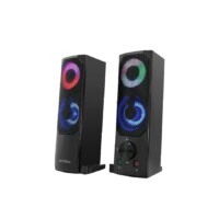BOCINAS ACTECK ELANT BRICK AS450 / ALAMBRICA / 6 W RMS / USB - 3.5MM / ILUMINACION LED / SONIDO ESTEREO / NEGRO / AC-935258