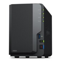NAS SYNOLOGY DS223 /2 BAHIAS NUCLEO CU?DRUPLE 1.7 GHZ /2GB DDR4/ LAN GIGABIT X1/USB 3.2 X3/SATA/HOT-SWAP/ SIN DISCOS/ REALTEK RTD1619B/HASTA 36 TB