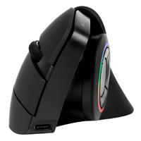 MOUSE ACTECK OPTIMIZE MI690 / VERTICAL / INALAMBRICO / RECEPTOR USB / RECARGABLE / OPTICO / 2400 DPI AJUSTABLE / NEGRO / AC-933049