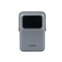 Power Bank Serie UNO Inalambrico | 10000mAh | 7.5W/20W | Con Emojis de Estado | Carga Rápida USB-C Bidireccional | Pantalla TFT Inteligente | Con Holder | Color Grey.