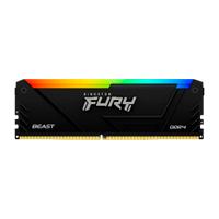 MEMORIA RAM KINGSTON FURY BEAST DDR4 BLACK 8GB 3600MHZ CL17 RGB (KF436C17BB2A/8)