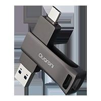 MEMORIA QUARONI 64GB USB 3.2 / DUAL A AND C / OTG / METALICA