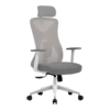 SILLA ERGONOMICA ACTECK FLOE PRO EC373 / PLASTICO CON MALLA / MARIPOSA CLASE 4 / MAX 120 KG / PISTON CLASE 3 / REPOSABRAZOS FIJO / BLANCO / AC-937245