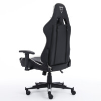 SILLA GAMER OCELOT/COLOR BLANCO CON NEGRO/DESCANSA BRAZOS AJUSTABLES/ RECLINABLE 90-155 GRADOS/ SOPORTA HASTA 150KG