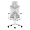 SILLA ERGONOMICA ACTECK FLOE PRO EC373 / PLASTICO CON MALLA / MARIPOSA CLASE 4 / MAX 120 KG / PISTON CLASE 3 / REPOSABRAZOS FIJO / BLANCO / AC-937245
