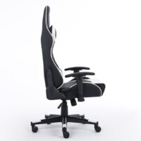 SILLA GAMER OCELOT/COLOR BLANCO CON NEGRO/DESCANSA BRAZOS AJUSTABLES/ RECLINABLE 90-155 GRADOS/ SOPORTA HASTA 150KG