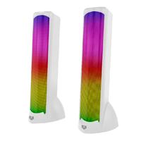 BOCINA GAMER BALAM RUSH GLIMM TOWER BG575 / ALAMBRICA USB / BLUETOOTH ? conexión 3.5 MM / SONIDO ESTEREO / 10 W / ILUMINACION LED / BLANCO / BR-936989