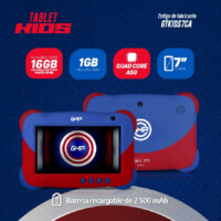 TABLET GHIA 7 KIDS/A50 QUADCORE/1GB RAM/16GB 2CAM /WIFI/BLUETOOTH/ 2500MAH/ ANDROID 9 /AZUL