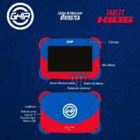 TABLET GHIA 7 KIDS/A50 QUADCORE/1GB RAM/16GB 2CAM /WIFI/BLUETOOTH/ 2500MAH/ ANDROID 9 /AZUL