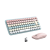 Paquete de Teclado y Mouse | 85 teclas en Español | Bluetooth y 2.4GHz | Mouse Ambidiestro | Sensor de DPI ajustable | Efectos de Iluminación del Teclado | Amplia compatibilidad | Color Rosa.