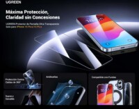 Protector de pantalla UGREEN HD con marco de instalación para iPhone 15/16 (paquete de 2)