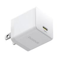 CARGADOR DE PARED BASEUS, CARGA RAPIDA TIPO C 30W, COLOR BLANCO