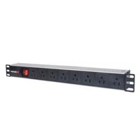 BARRA PDU,INTELLINET,713993,  8 CONT. GAB/RACK 19, 1U, CONTRA SOBRECARGA, ON/OFF