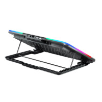 BASE ENFRIADORA ACTECK FROOST RAW BE630 / 15.6 PULG / 6 VENTILADORES / 2X USB 2.0 / AJUSTABLE 8 NIVELES / ILUMINACION 10 MODOS / POTENCIA ABSOLUTA / ALUMINIO / AC-940771