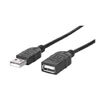 CABLE USB,MANHATTAN,308519, V2.0 EXT. TIPO A  0.9M NEGRO