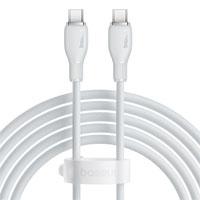 CABLE BASEUS TIPO C A TIPO C ,CABLE DE CARGA 100W, 5A, 2MTS COLOR BLANCO