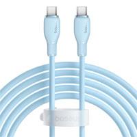 CABLE TIPO C-TIPO C 5A BASEUS 1.2M, 100W, COLOR AZUL