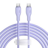 CABLE TIPO C-TIPO C 5A BASEUS 1.2M, 100W, COLOR MORADO
