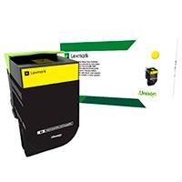 TONER LASER LEXMARK 80C8SY0 AMARILLO, RENDIMIENTO ESTANDAR HASTA 2,000 PAGINAS, PARA MODELOS: CX310, CX410. CX510