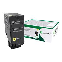 TONER LASER LEXMARK COLOR AMARILLO RENDIMIENTO ESTANDAR, NP 74C4SY0, HASTA 7000 PAGINAS, MODELOS CX725DHE, CS725DE, CS720DE