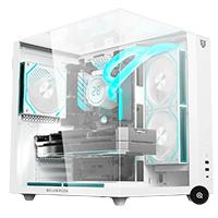 GABINETE GAMER BALAM RUSH TANK MAJESTIC 6600 / MEDIA TORRE / ATX/MICRO ATX- MINI ITX / VENTILADORES ARGB 3X120 MM / TRIPLE PANEL DE CRISTAL TEMPLADO / BLANCO / BR-941532