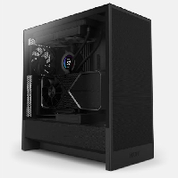 GABINETE NZXT H5 FLOW NEGRO VIDRIO TEMPLADO 2 VENTILADORES F120Q ATX MID TOWER USB TIPO C GAMER