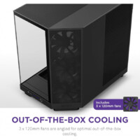 GABINETE NZXT H6 FLOW / VIDRIO TEMPLADO / NEGRO / ATX, MICRO-ATX, MINI-ITX/ MID TOWER / GAMER