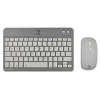 KIT TECLADO Y MOUSE INALAMBRICO BLUETOOTH RECARGABLE ERGONOMICO COMPACTO PERFECT CHOICE GENOVA - NEGRO