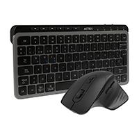 KIT ACTECK CREATOR KREA MK750 / TECLADO Y MOUSE / INALAMBRICO DUAL / MULTIDISPOSITIVO / RECARGABLE / DONGLE + BT /  65% / WIN - MAC / ESPAÑOL / 118 TECLAS / 2000 DPI / OPTICO / NEGRO-GRIS / AC-940177