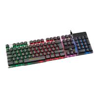TECLADO ACTECK CREATOR AUREAN II TA220G / ALAMBRICO USB / ILUMINACION RAINBOWN / MULTIMEDIA / MEMBRANA / MULTI LENGUAJE / 107 TECLAS / WIN XP- 7- 8 -10 /  ANTIGHOSTING / NEGRO TRANSLUCIDO / AC-939195
